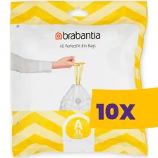   Brabantia PerfectFit szemeteszsák A méret - 3-5L, 40db/csg (Karton - 10 csomag)
