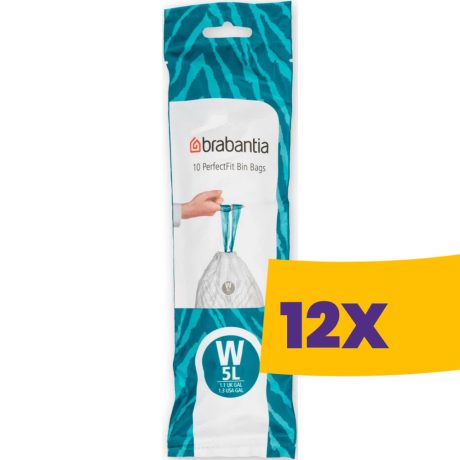 Brabantia PerfectFit szemeteszsák W méret - 5L, 10db/tek (Karton - 12 tekercs)