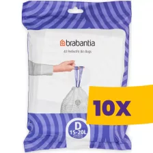  Brabantia PerfectFit szemeteszsák D méret - 15-20L, 40db/csg (Karton - 10 csomag)