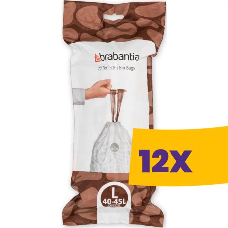 Brabantia PerfectFit szemeteszsák L méret - 40-45L, 20db/tek (Karton - 12 tekercs)