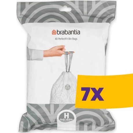 Brabantia PerfectFit szemeteszsák H méret - 50-60L, 40db/csg (Karton - 7 csomag)