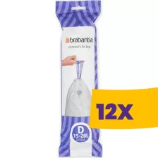   Brabantia PerfectFit szemeteszsák D méret - 15-20L, 20db/tek (Karton - 12 tekercs)