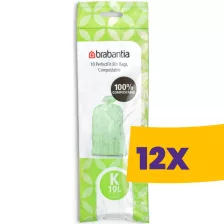   Brabantia PerfectFit Compostable szemeteszsák K méret - 10L, 10db/tek (Karton - 12 tekercs)