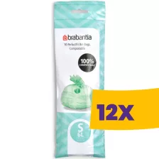   Brabantia PerfectFit Compostable szemeteszsák S méret - 6L, 10db/tek (Karton - 12 tekercs)