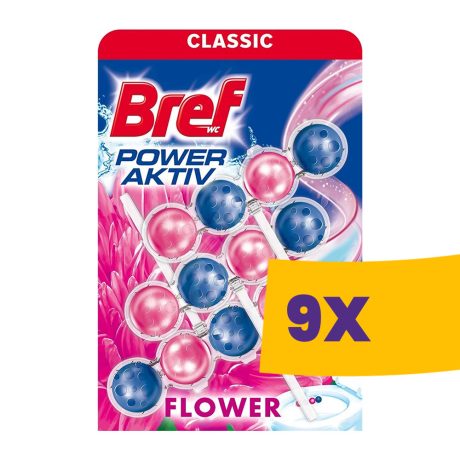 Bref Power Aktiv WC illatosító Virág 3db-os (Karton - 9 db)