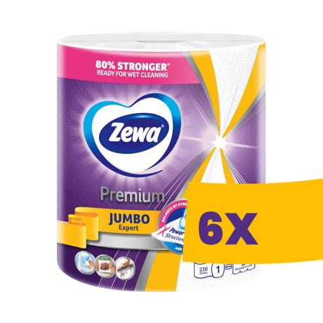 Zewa Premium Jumbo papírtörlő - 3 rétegű fehér (Karton - 6 db)