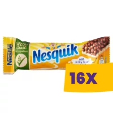   Nestlé Nesquik gabonapehely szelet tejbevonó talppal 25g (Karton - 16 db)