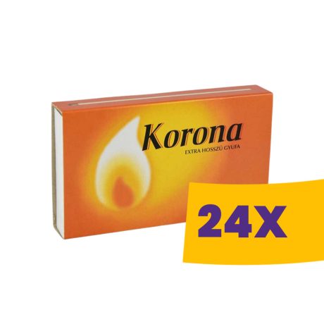 Korona biztonsági gyufa extra hosszú (Karton - 24 db)