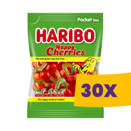 Haribo Happy Cherries gumicukor 100g (Karton - 30 csomag)