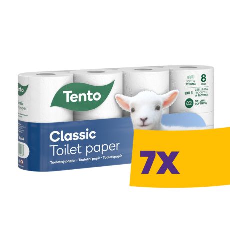 Tento Classic WC papír - 3 rétegű 8 tekercs (Karton - 7 csomag)