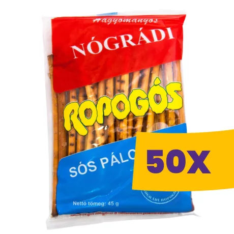 Nógrádi Ropogós sós pálcika 45g (Karton - 50 csomag)