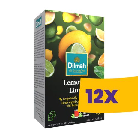Dilmah Citrom & Lime fekete tea 20 filter (Karton - 12 csomag)