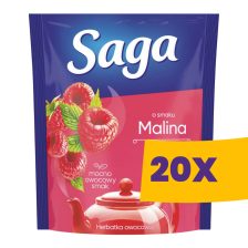 Saga Málna gyümölcstea 20 filter (Karton - 20 csomag)