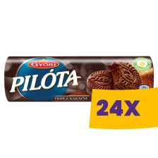 Győri Pilóta keksz Tripla Kakaós 180g (Karton - 24 db)