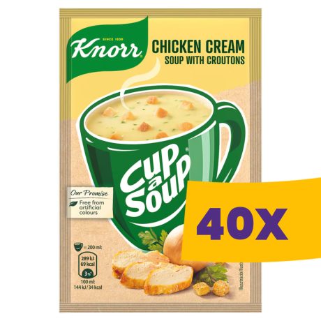 Knorr bögrés leves Csirkekrémleves 16g (Karton - 40 db)