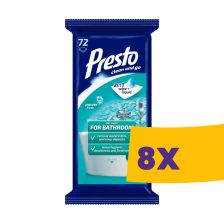 Presto fürdőszobai törlőkendő 72db (Karton - 8 csomag)