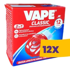   Vape elektromos szúnyogirtó készülék + 10db utántöltő lapka (Karton - 12 csomag)