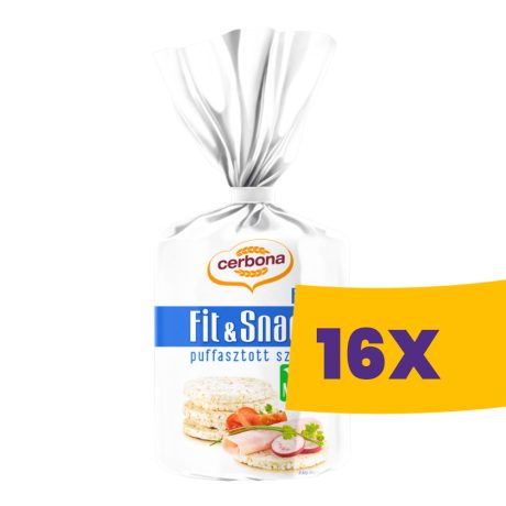 Cerbona puffasztott rizsszelet Natúr 90g (Karton - 16 db)