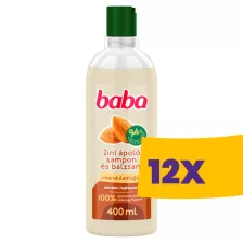   Baba 2in1 Sampon és Balzsam mandulaolajjal száraz és töredezett hajra kókuszolajjal 400ml (Karton - 12 db)