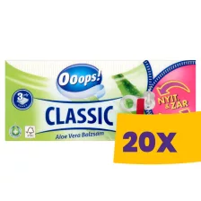   Ooops! Classic papírzsebkendő Aloe Vera - 3 rétegű, 90db (Karton - 20 csomag)