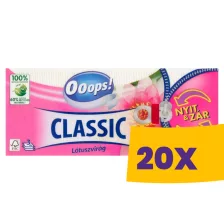   Ooops! Classic papírzsebkendő Lótuszvirág - 3 rétegű, 90db (Karton - 20 csomag)