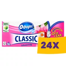  Ooops! Classic papírzsebkendő Lótuszvirág - 3 rétegű, 90db (Karton - 24 csomag)