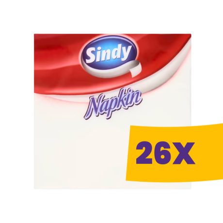 Sindy szalvéta Fehér - 1 rétegű, 33x33cm, 45db (Karton - 26 csomag)
