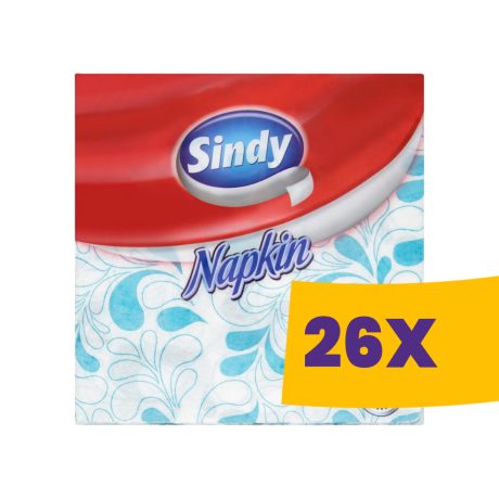 Sindy szalvéta Mintás - 1 rétegű, 33x33cm, 45db (Karton - 26 csomag)