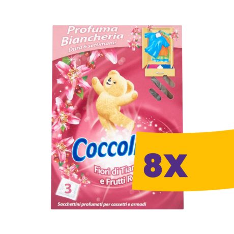 Coccolino illatpárna ruhásszekrénybe Pink 3db-os (Karton - 8 csomag)