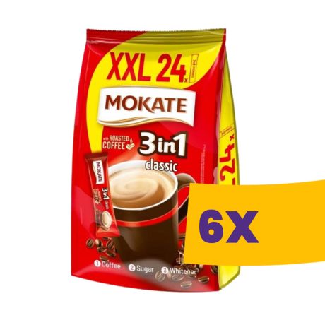 Mokate XXL 3in1 instant kávé Classic 20+4x17g (Karton - 6 csomag)