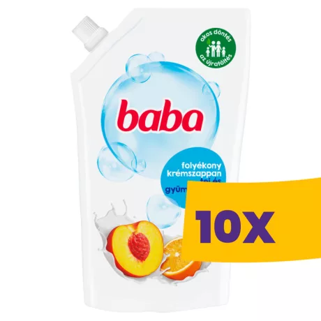 Baba folyékony krémszappan utántöltő Tej és Gyümölcs 500ml (Karton - 10 db)