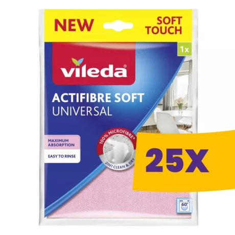 Vileda Actifibre vegyszermentes törlőkendő (Karton - 25 db)