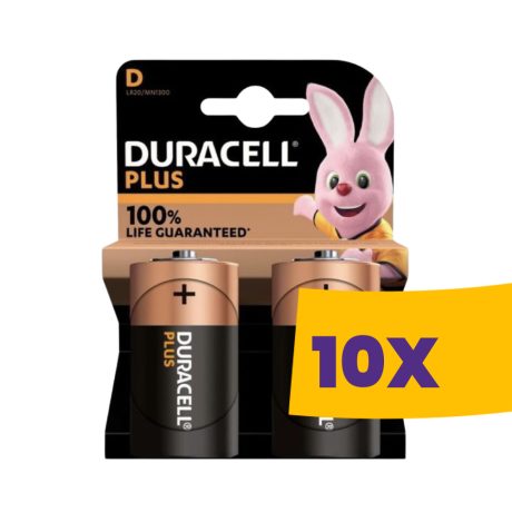 Duracell D LR20 extra tartós góliát elem 2db (Karton - 10 csomag)