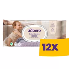Libero Premium nedves popsitörlő 64db (Karton - 12 csomag)
