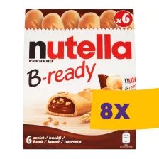   Nutella B-Ready mogyorókrémmel töltött ostya 6x22g (Karton - 8 csomag)