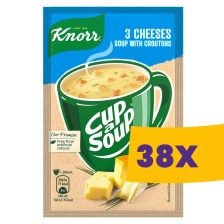 Knorr bögrés leves 3 sajtos 17g (Karton - 38 db)