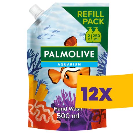 Palmolive folyékony szappan utántöltő Aquarium 500ml (Karton - 12 csomag)