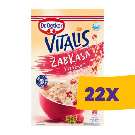 Dr. Oetker Vitalis zabkása Málnás 48g (Karton - 22 db)