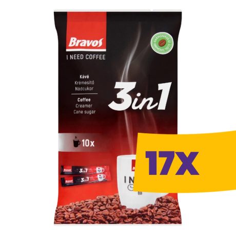 Bravos 3in1 instant kávé 10x17g (Karton - 17 csomag)