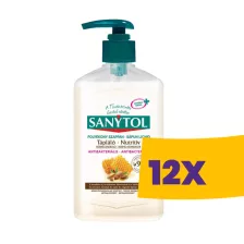   Sanytol fertőtlenítő és hidratáló folyékony szappan Mandulatej és Méhpempő 250ml (Karton - 12 db)