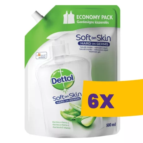 Dettol kézmosó gél utántöltő Aloe Vera 500ml (Karton - 6 db)