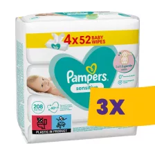   Pampers Sensitive nedves popsitörlő 4x52db (Karton - 3 csomag)
