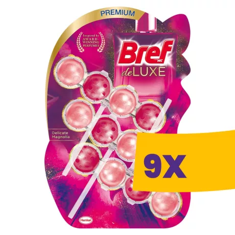Bref Deluxe Delicate Magnolia WC frissítő 3x50g (Karton - 9 csomag)