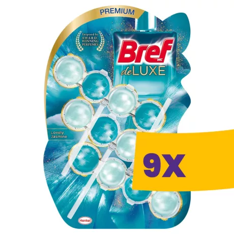 Bref Deluxe Lovely Jasmine WC frissítő 3x50g (Karton - 9 csomag)
