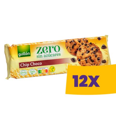 Gullón Chip Choco cukormentes keksz 150g (Karton - 12 db)