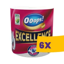   Ooops! Excellence háztartási papírtörlő - 3 rétegű (Karton - 6 tekercs)
