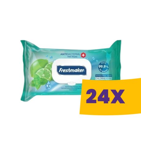 Freshmaker Antibakteriális nedves törlőkendő 120db-os (Karton - 24 db)