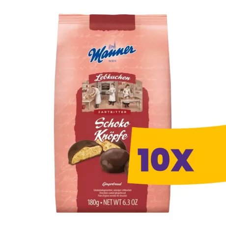 Manner Knöpfe Csokoládés puszedli 180g (Karton - 10 db)