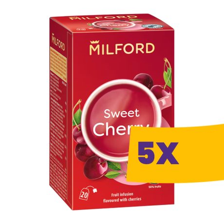 Milford Cseresznye gyümölcstea 20 filter (Karton - 5 csomag)