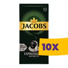   Jacobs Espresso Ristretto Nespresso kompatibilis kávékapszula 10db (Karton - 10 csomag)
